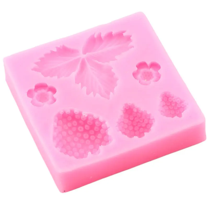 

3D Fruit Strawberry Silicone Molds Flower Leaf Candy Clay Chocolate Gumpaste Mould Cupcake Topper Fondant Cake Decorating Tools