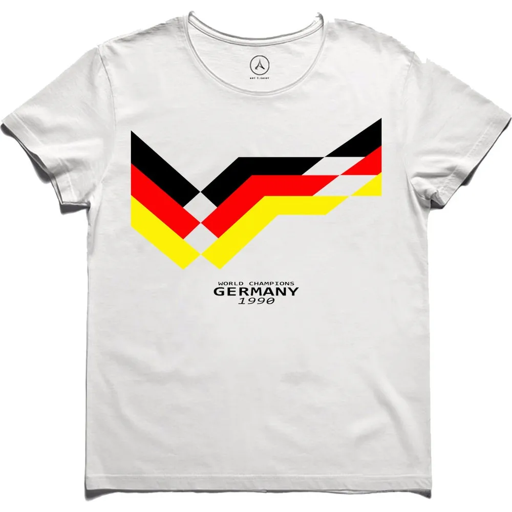 

East Germany Iconic Retro Design 1990 National Team Chest Logo Men 'S T-Shirt Black And White Digital Printed Casual