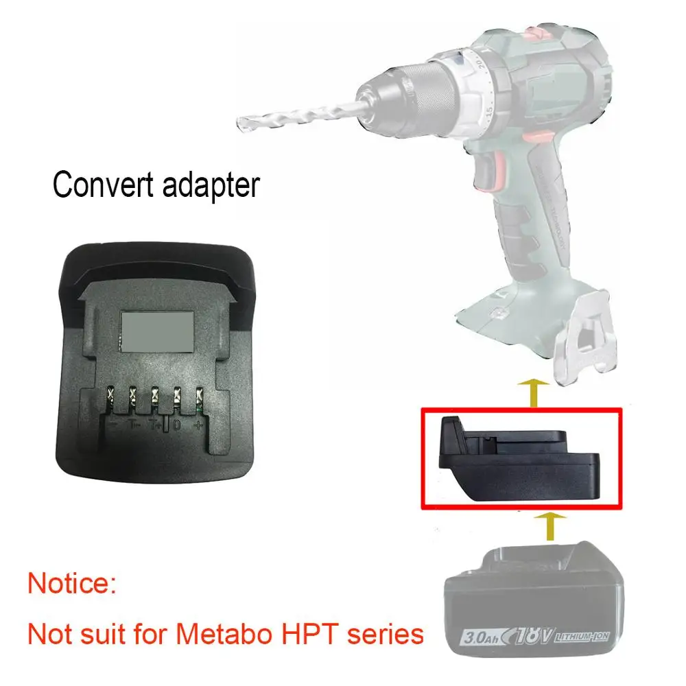 Для инструмента metabo 18V для makita и fpr dewalt адаптер литий ионной батареи макс.