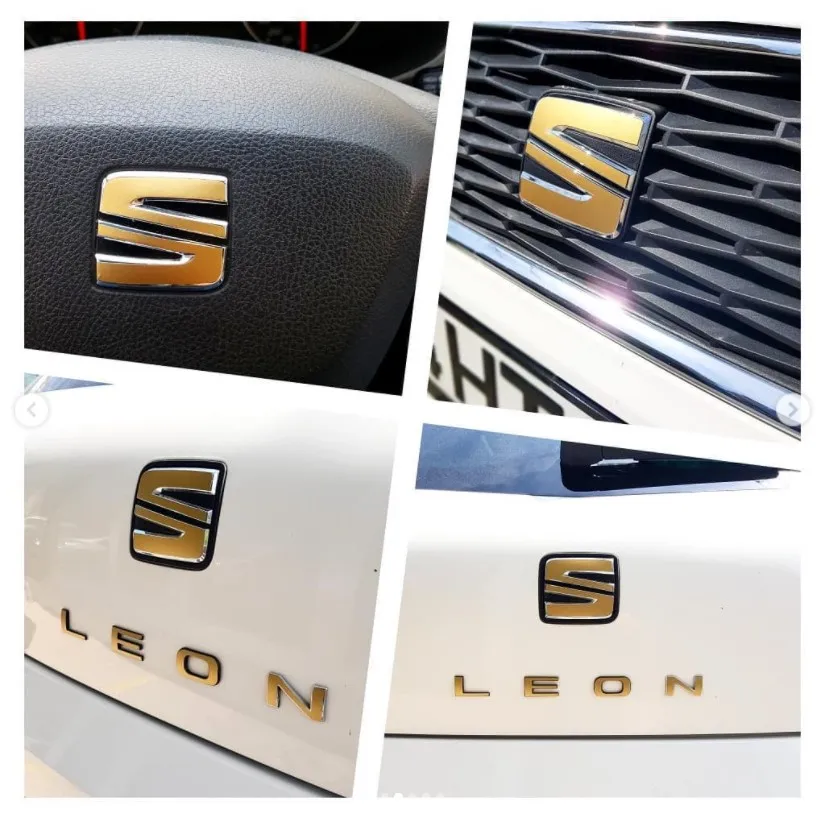 Наклейка на эмблему SEAT LEON MK3 Виниловая Фольга клейкая наклейка 457543599|Наклейки