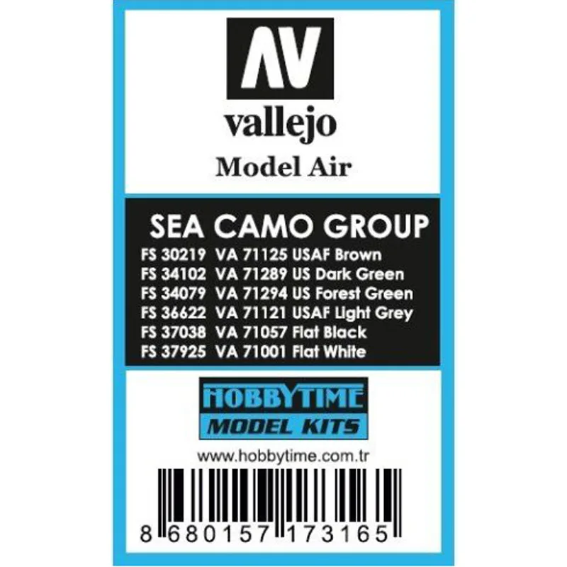 

Hobbytime 316 Vallejo Model Air Sea Camo Paint Set-6 × 17 ml.