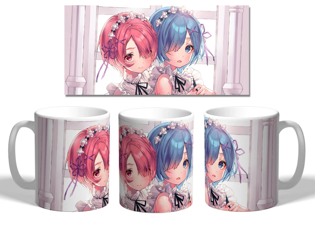 Кружка &quotРе Зеро Рем и Рам Re Zero жизнь с нуля в другом мире (аниме манга
