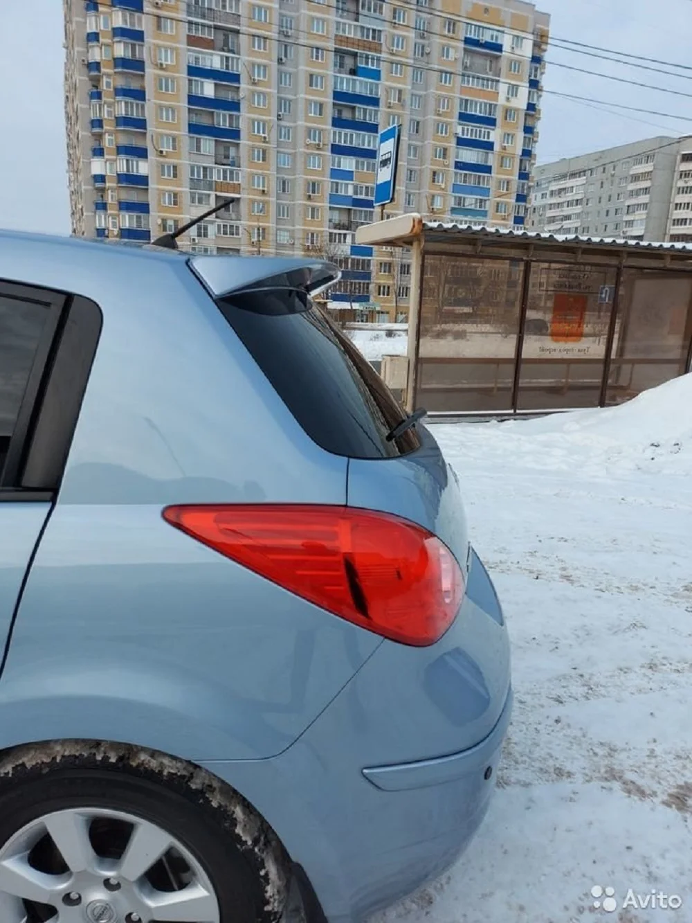 Лип Спойлер на Nissan Tiida hatch sedan из АБС-пластика задний спойлер | Автомобили и