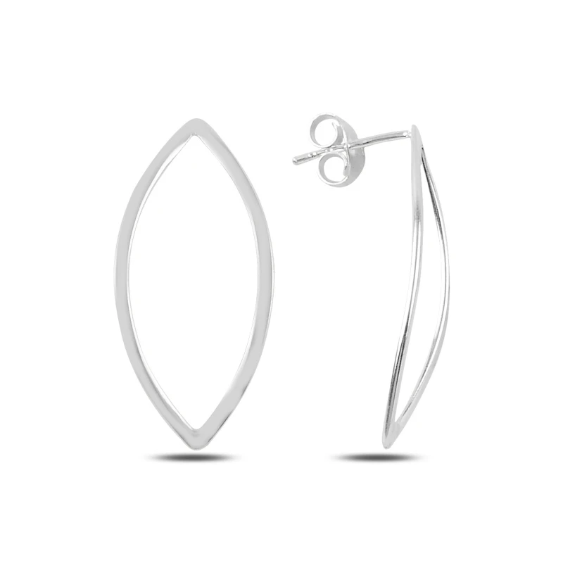 

Silver 925 Sterling Oval Studded Earrings