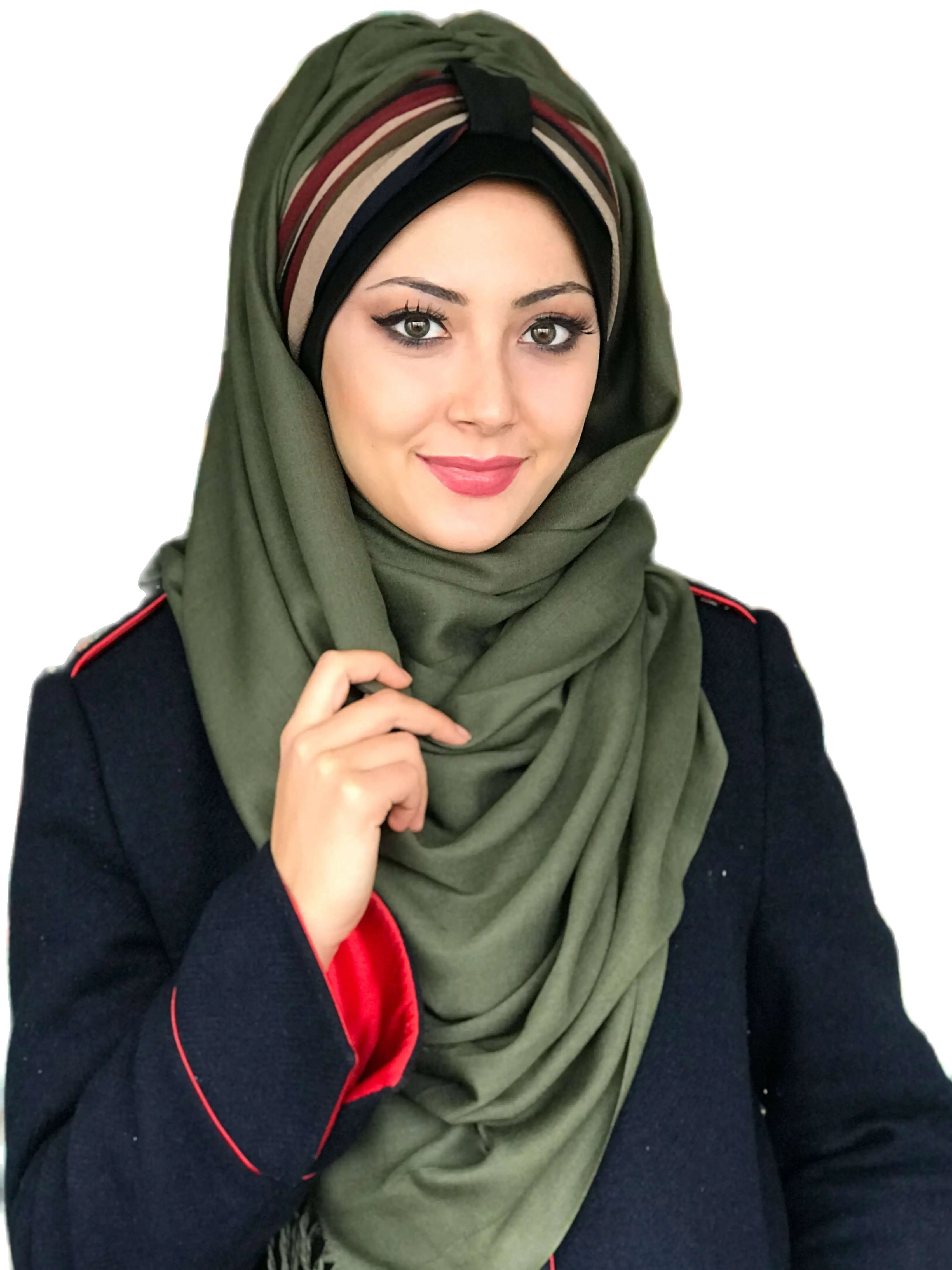 

Yeni Moda Hijab 2022 Kadın Müslüman Başörtüsü İslami Kıyafet Türban Eşarp Şapka Fular Yeşil Tek Biritli Hazır Şal