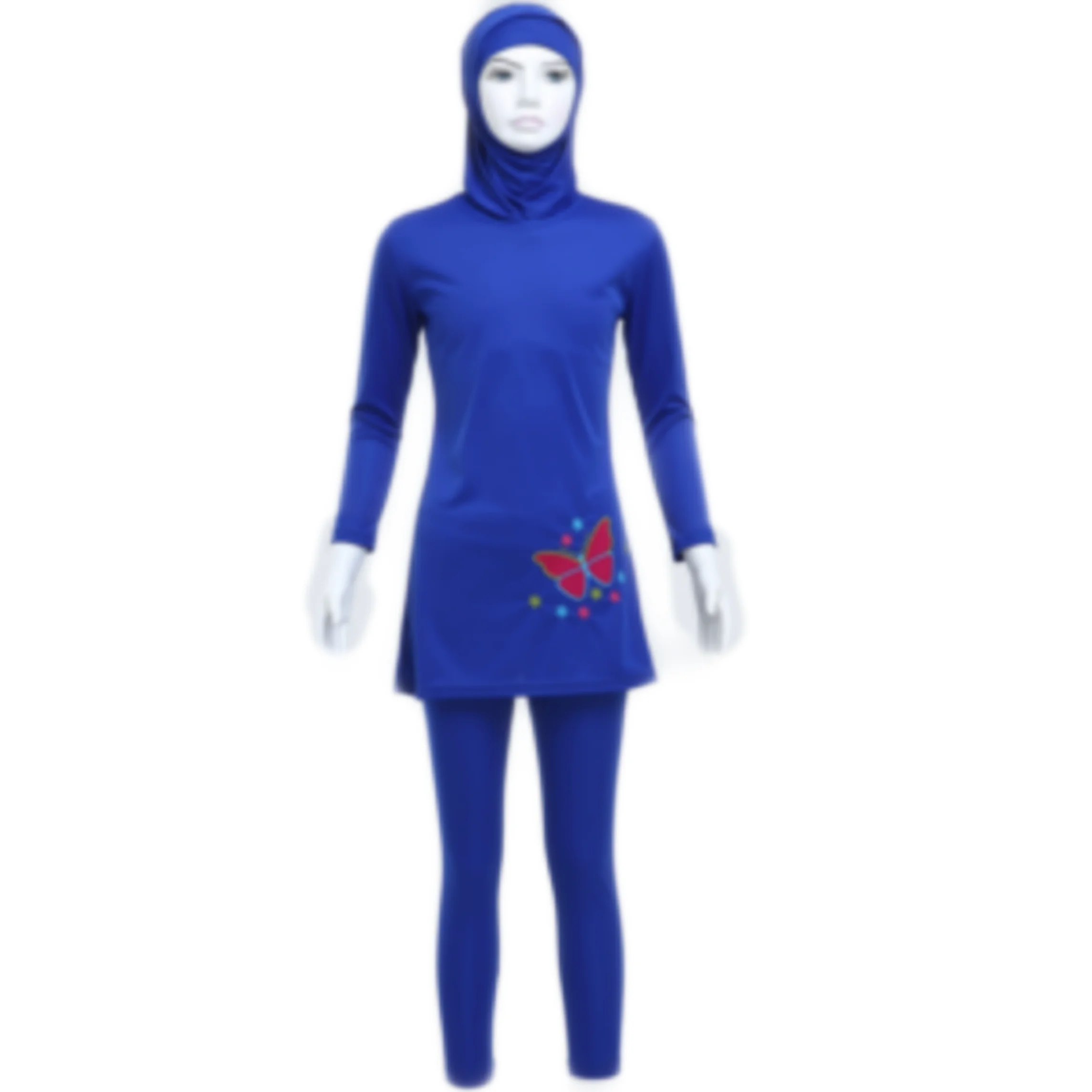 Полный хиджаб Купальник для девочек детский купальник с длинными рукавами