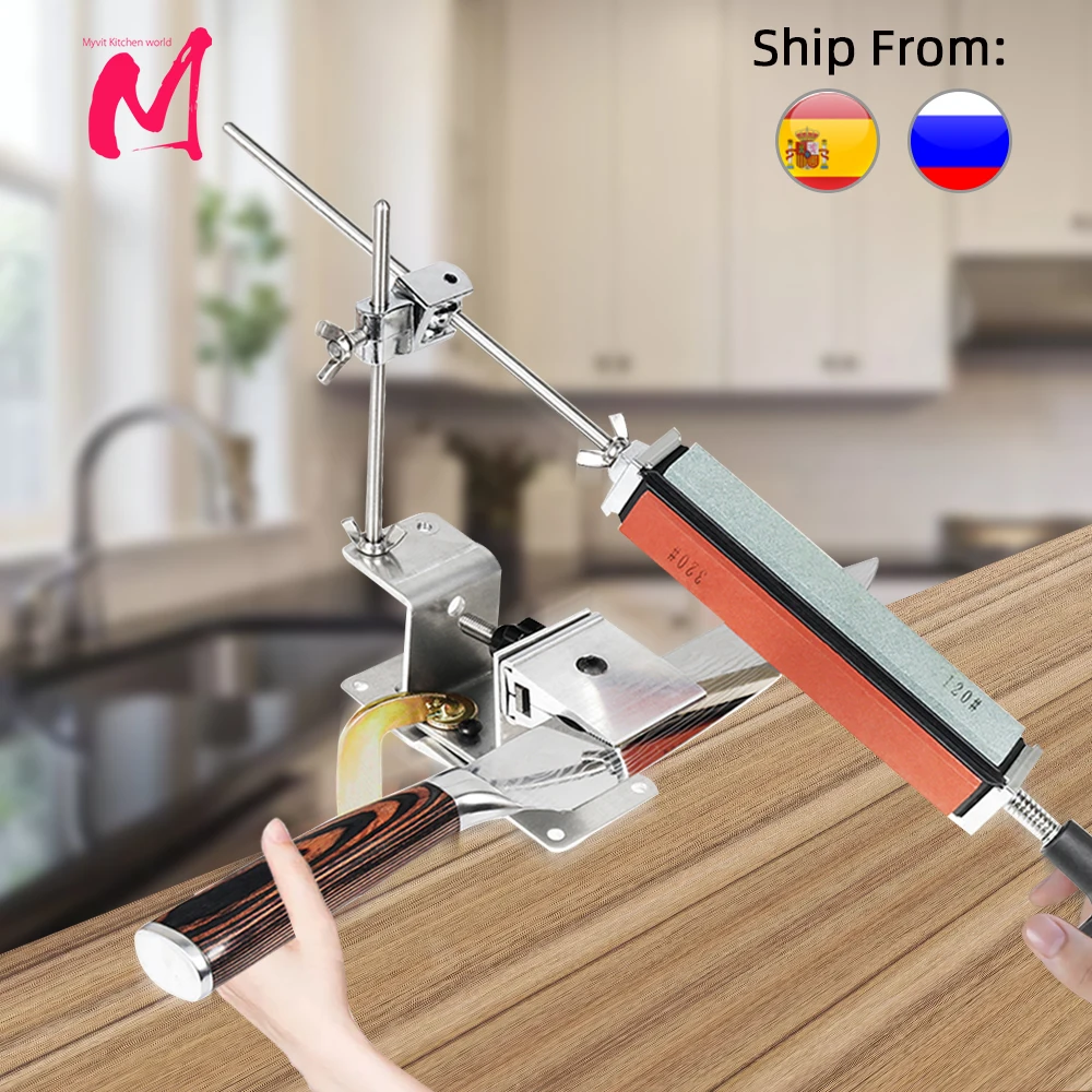 Professional Knife Sharpener Stainless Home Kitchen Grinder Sharpening Tools Rotation Fixed Angle 120-1500Grit Stones Whetstone