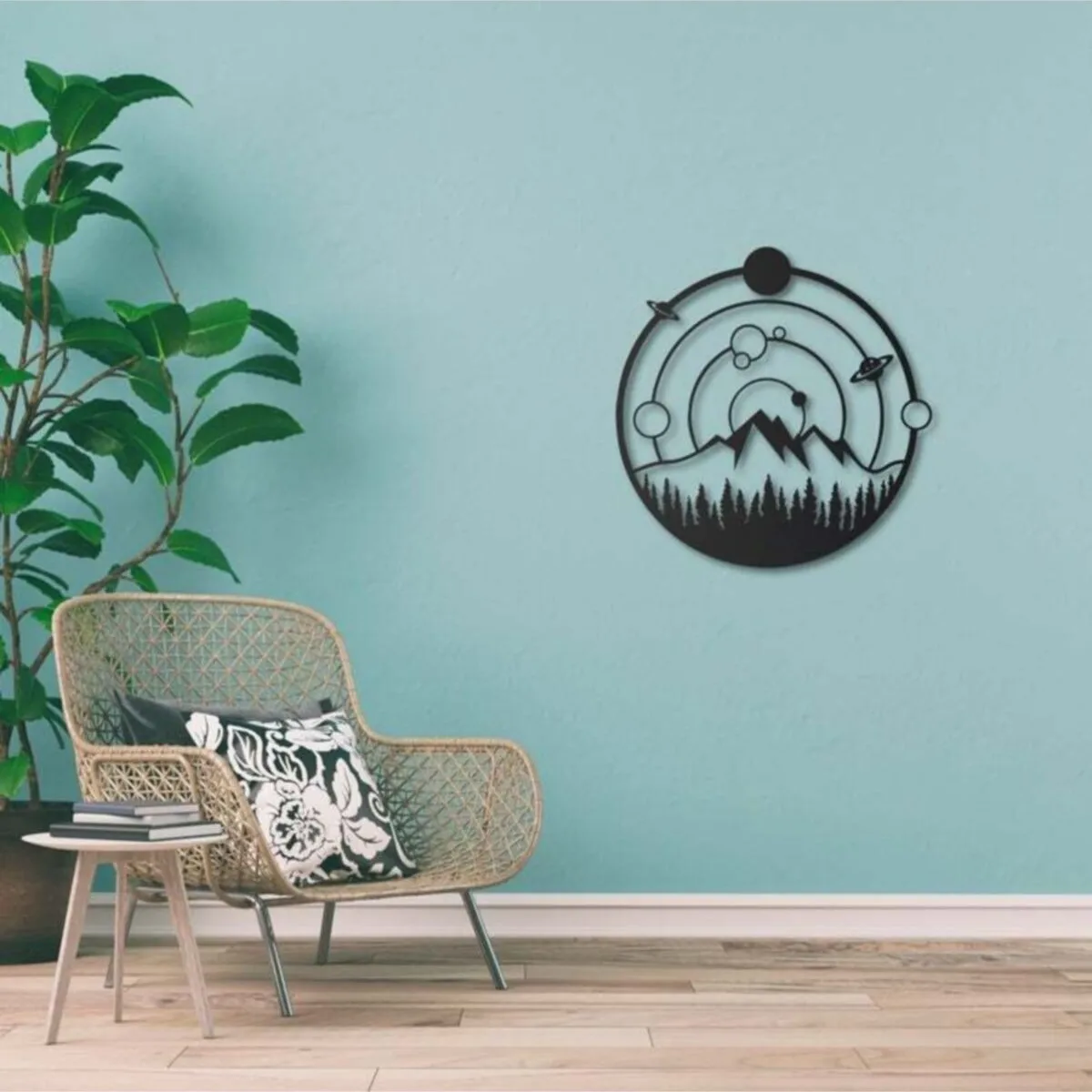 

Planets Wall Decor Ornament Laser Cut mdf Wooden Decorative Painting science space black modern home art classic beautiful new