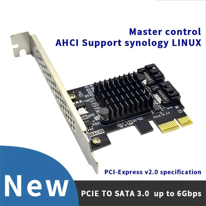 PCI e X1 к SATA 3 0 адаптер контроллер Express Расширенная карта 6G для SSD HDD|Платы расширения|