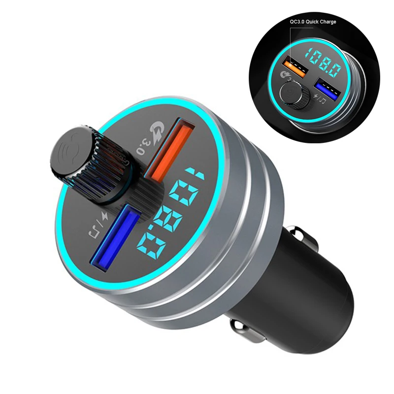 Автомобильный FM передатчик mp3 плеер Bluetooth беспроводной двойной USB мобильный