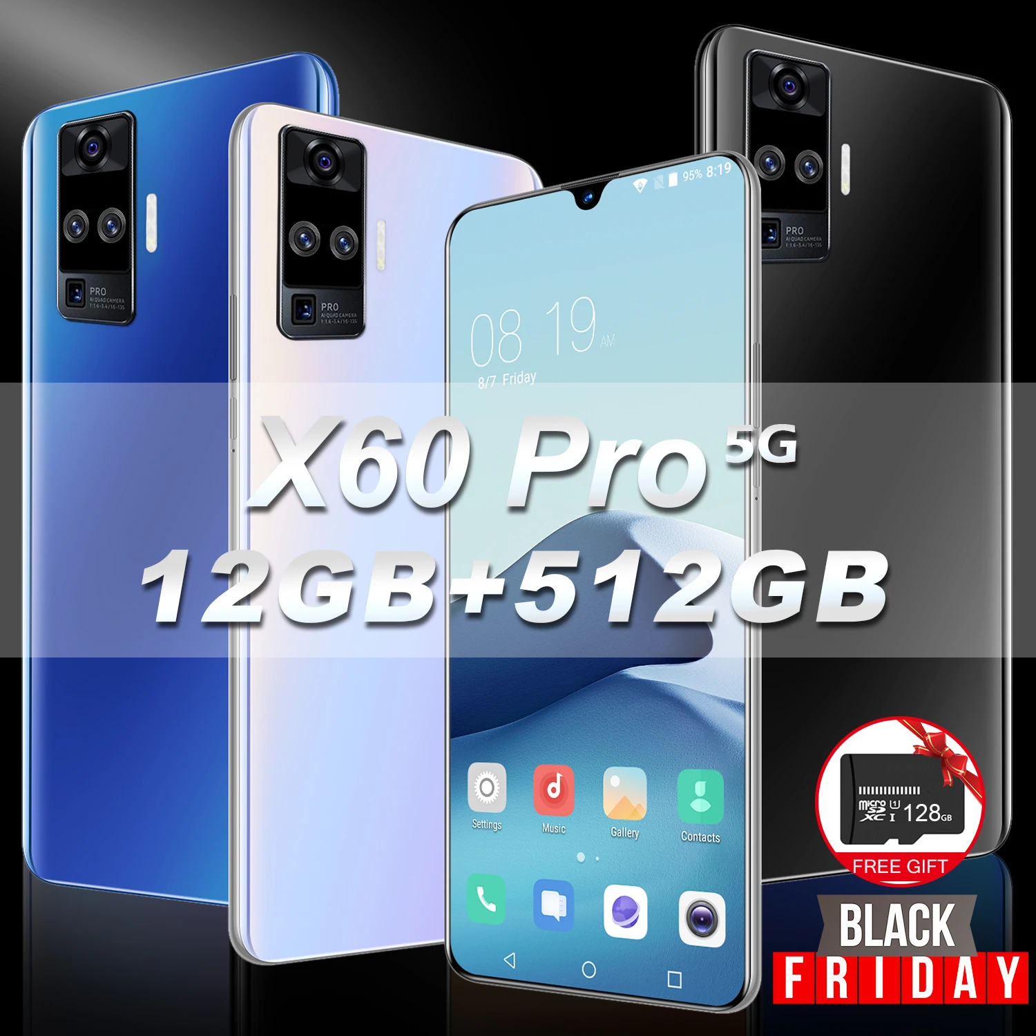 

X60 Pro Android, 6,6 , 12 + 512 , 6000