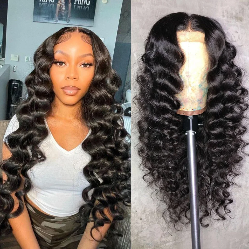 

Virgin Hair Vendors Lace Front Wig For Black Women Bouncy Curly Cuticle Aligned Human Hair Wigs Preplucked