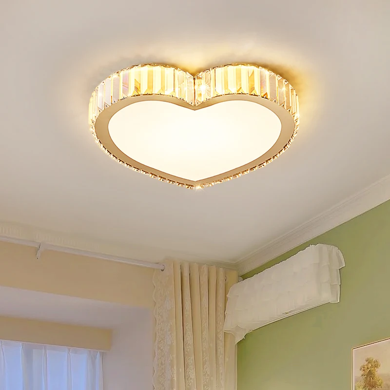 Современная хрустальная Светодиодная потолочная лампа для спальни гостиной