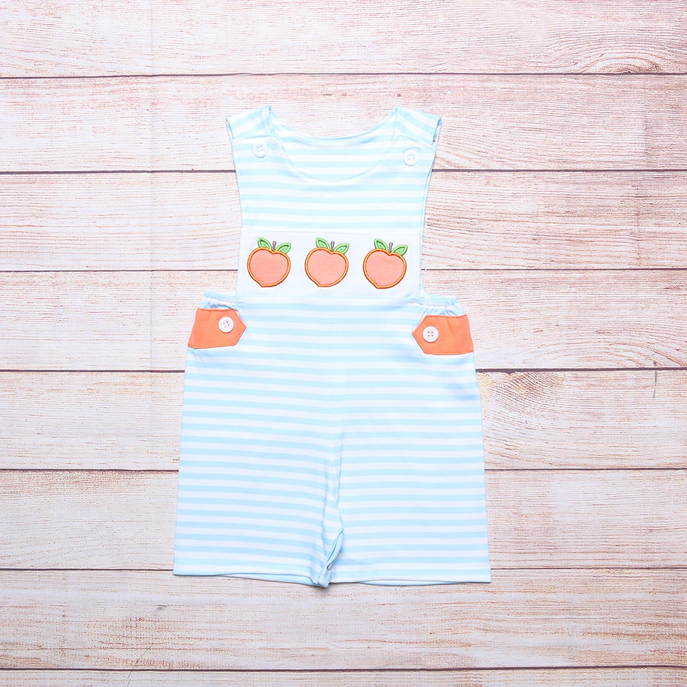 

Summer Romper For Boys Cute Peach One-Piece Clothes Newborn Toddler Snap Closure Jumpsuit Baby Bubble Rompers Pants For 0-3T