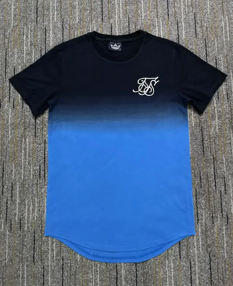 Мужская футболка увеличенная модель футболки в стиле хип-хоп с поврежденным