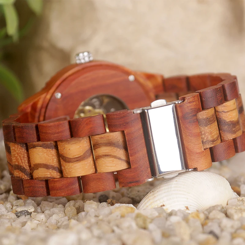 Стильные винтажные военные часы в деревянном корпусе механические