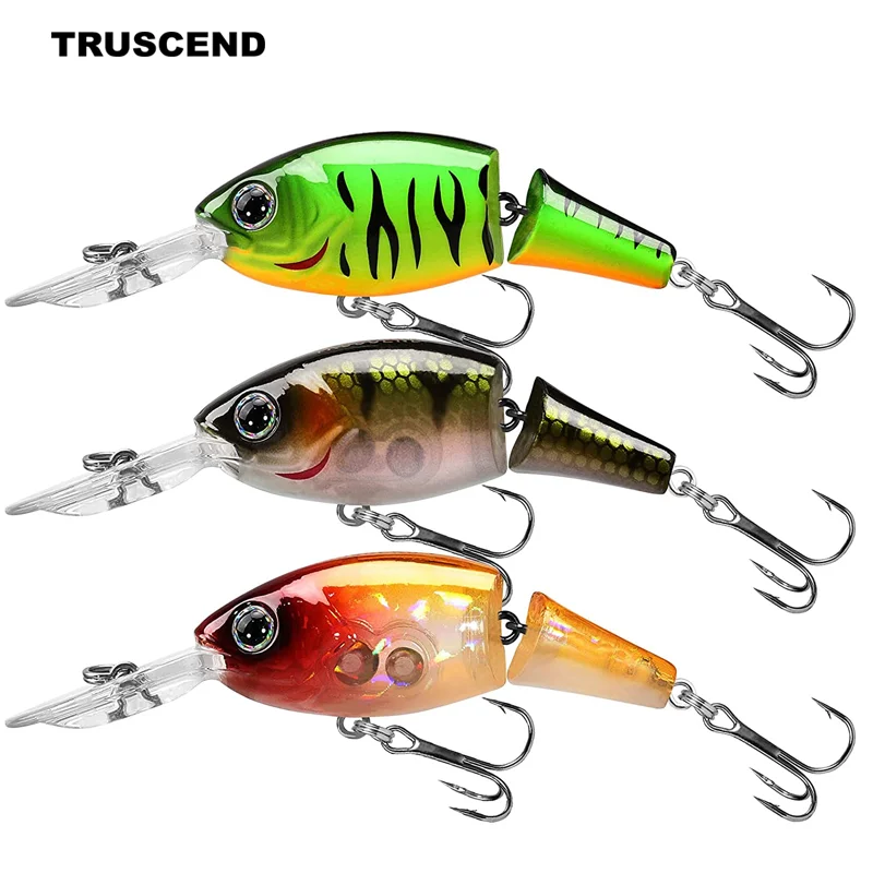 

TRUSCEND 3Pcs Fishing Lures for Bass Trout Segmented Multi Jointed Swimbaits Slow Sinking Swimming Lure for Freshwater Saltwater