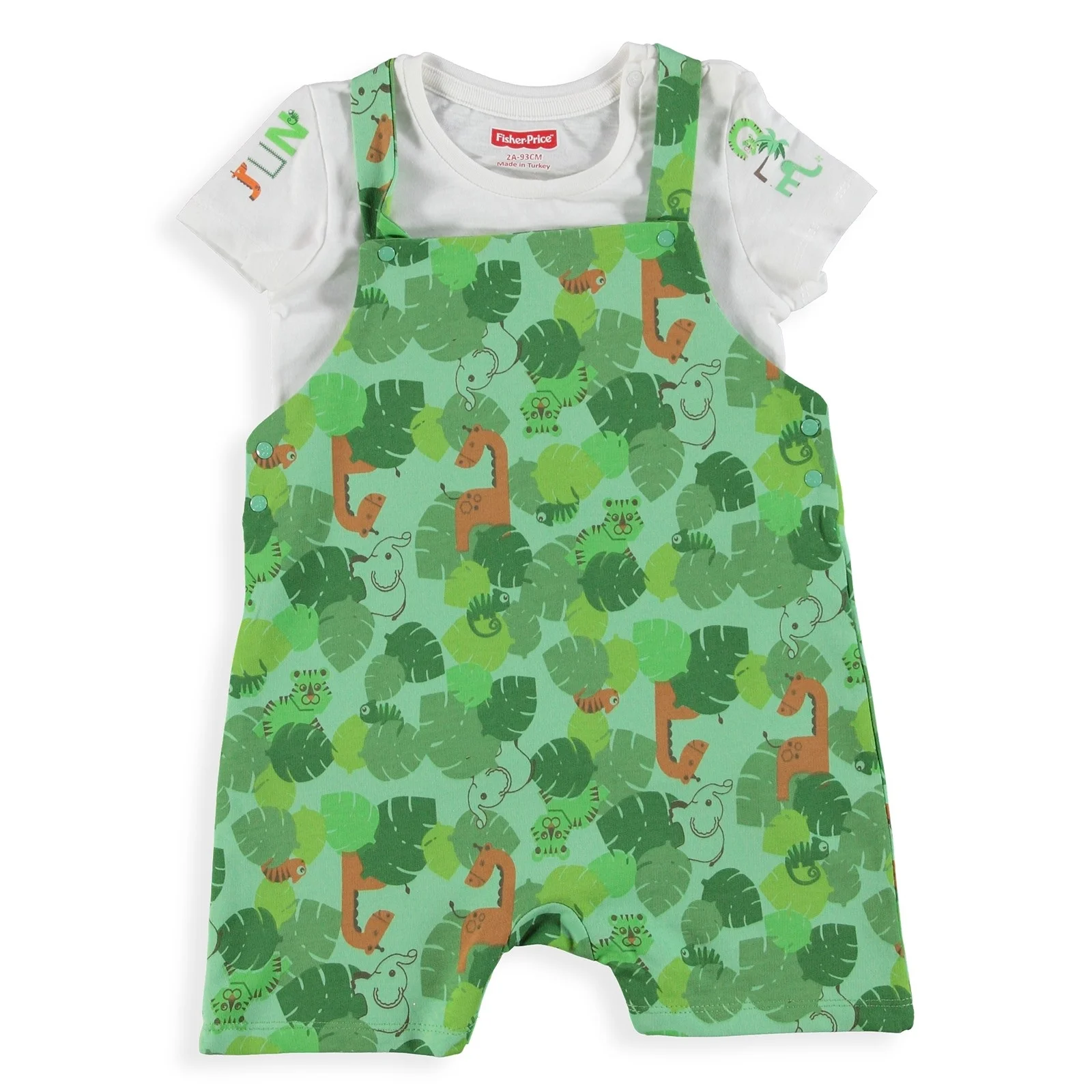 Ebebek Fisher Price/футболка с рисунком леса для маленьких мальчиков комбинезон комплект|