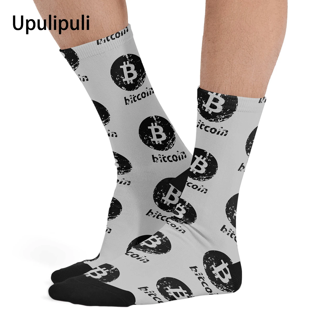 

Men Bitcoin BTC Vintage Socks 85% Polyester Clothing Winter Crypto Currency Bitcoin Cryptocurrency Middle Tube Socks