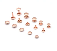 rose gold rivets multi size double round head rivets double hat leather rivets quick rivets diy leather craft sewing accessories