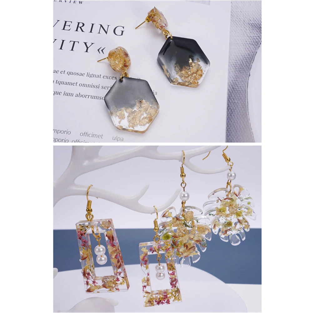 

DIY Jewelry Craft Supplies Silicone Mold DIY Crystal Multi-style Epoxy Earrings Mould Jewelry Pendant Making Tool