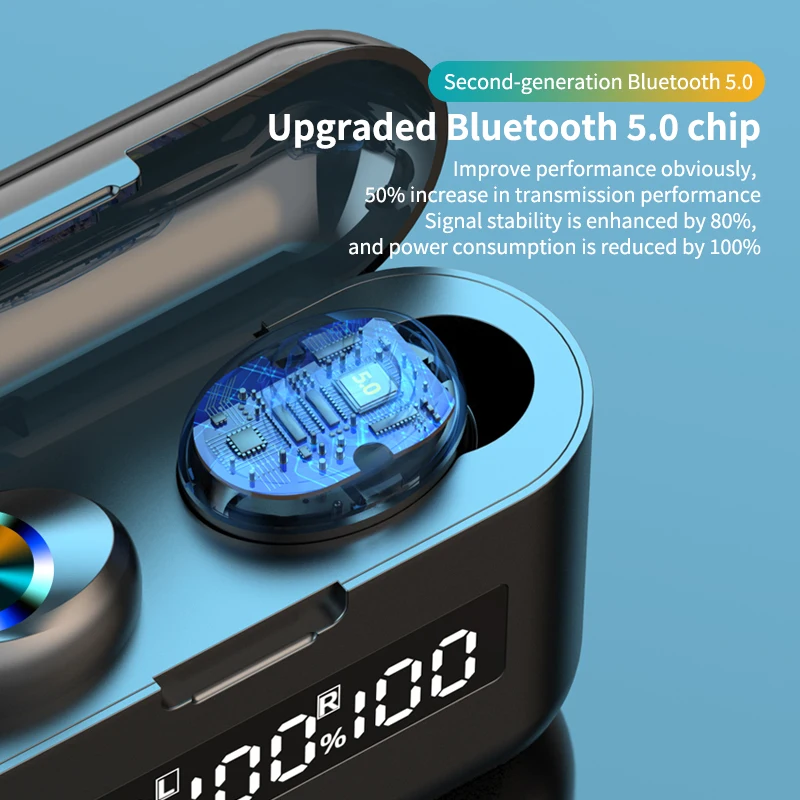 Фото TWS Bluetooth беспроводные наушники настоящие спортивные с микрофоном игровая TWS Bluetooth беспроводные наушники настоящие спортивные с микрофоном игровая