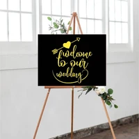 wedding cupids arrow welcome signage sticker template welcome board sticker a00562