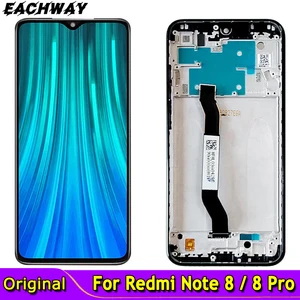 ЖК-дисплей с сенсорным экраном для Xiaomi Redmi Note 8 Pro, сменный экран для Redmi Note 8, ЖК с рамкой M1908C3JH