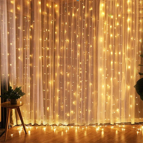 Гирлянда с USB-разъемом, Сказочная Гирлянда-занавеска, светильник ственсветильник освещение, Рождественский Декор для дома, Рамадан, декоративная Новогодняя лампа