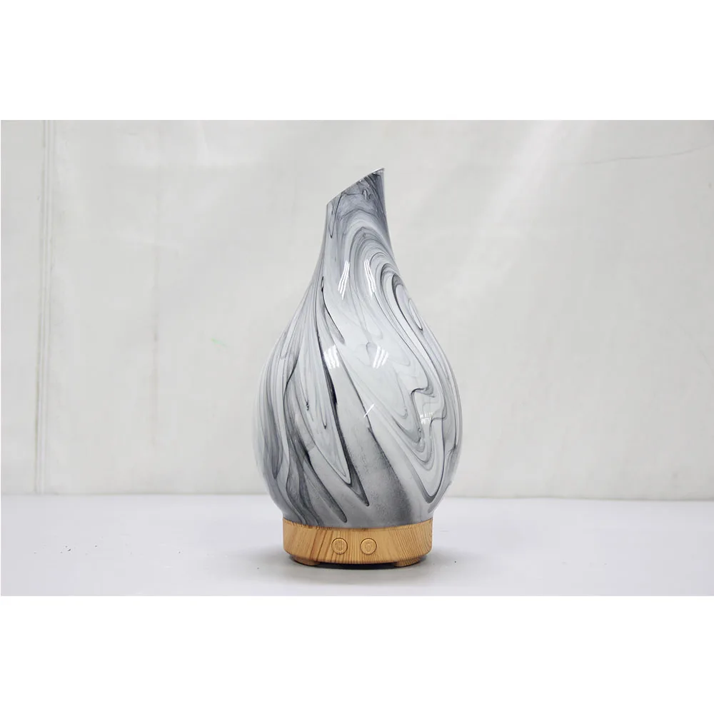 100 мл мраморный Стекло ультразвуковой увлажнитель воздуха с светодиодный Ночные