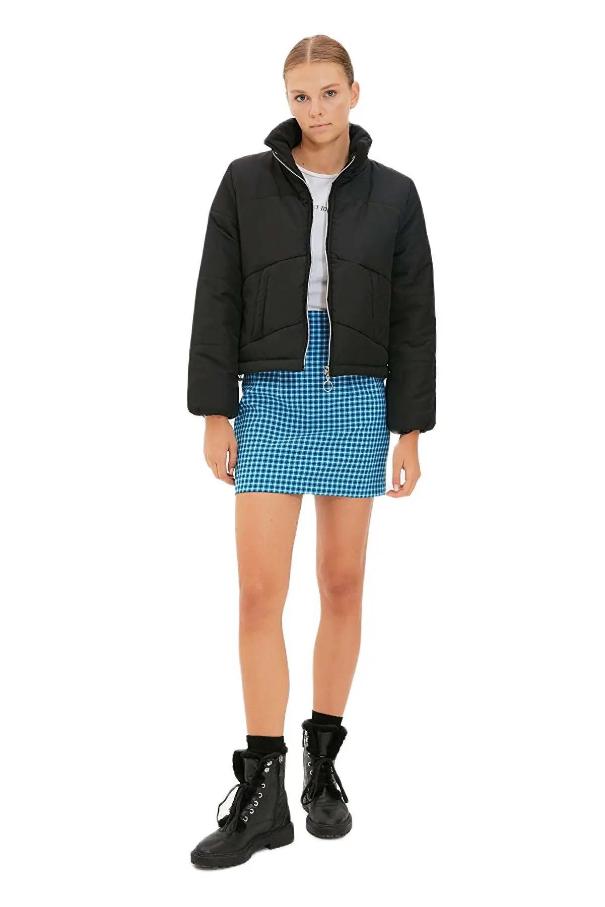 

Jacket Coat Black Winter Women's Clothing Zara Fashion 2021 Creations Zipper Thick Short Warm Padded Elegant Trend Product
