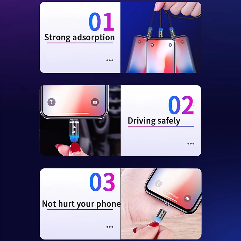 Udyr 2 м Магнитный Micro USB кабель для iPhone samsung Android мобильный телефон Быстрая зарядка usb type C кабель магнит зарядное устройство провод шнур