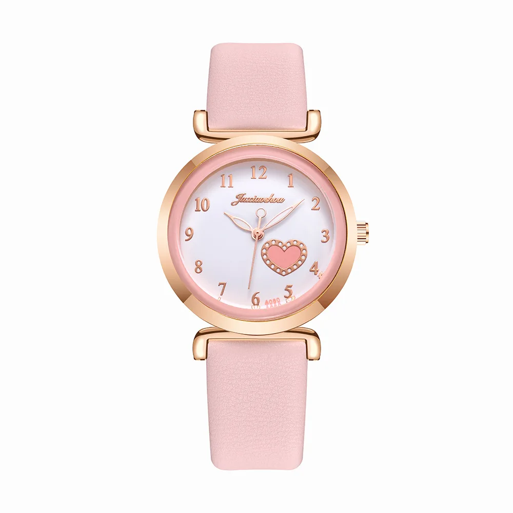 

Digital scale fashion watch belt big heart silk screen mirror