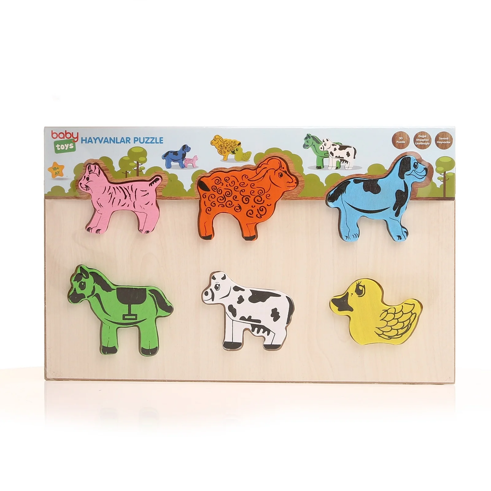 Ebebek детские игрушки деревянные животные головоломки|Игрушки развивающие| |