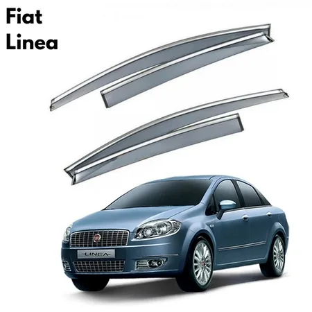 Для Fiat Linea ветровым щитком хром дождь окна Козырьки 2007 2008 2009 2010 2011 2012 2013 2014 2015 2016 2017