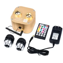 20W Twinkle LED Fiber Optic Engine Smart Bluetooth /Music /RF Remote Control double Head Light Source for All Fiber Optic Cable
