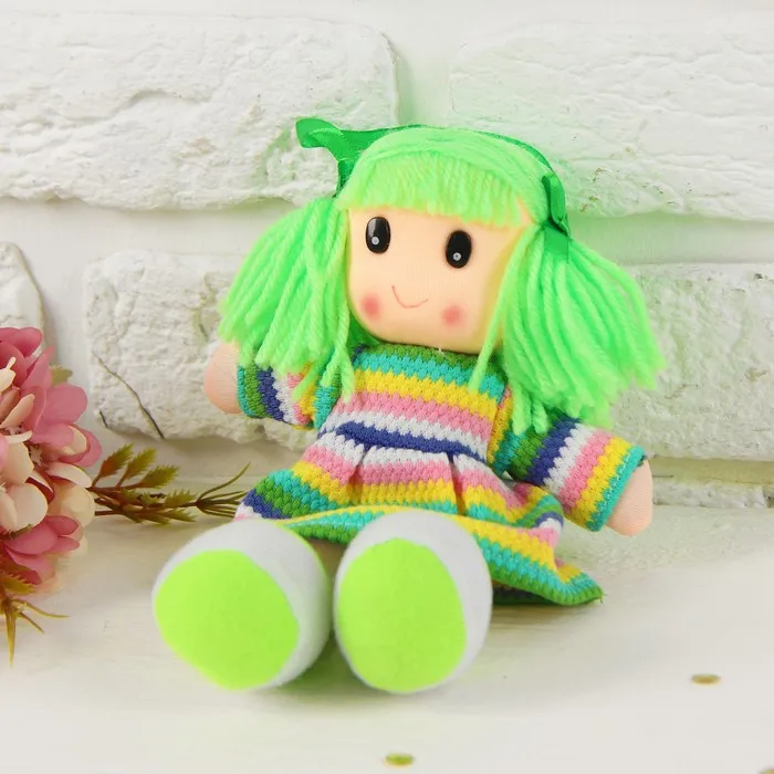 Soft toy &quotdoll&quot in вязаном dress color mix |