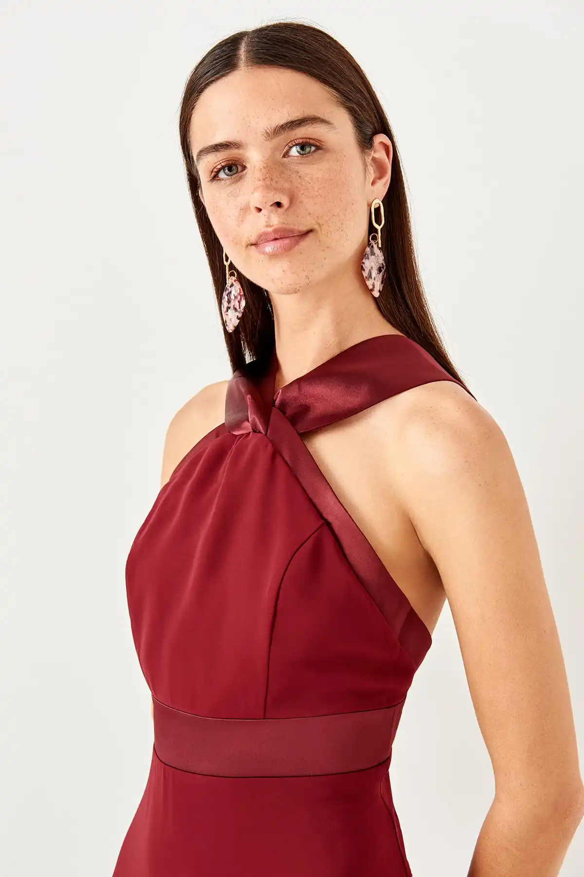Trendyol Grogren Tape детальное вечернее платье TPRSS19UT0120|Вечерние платья| |