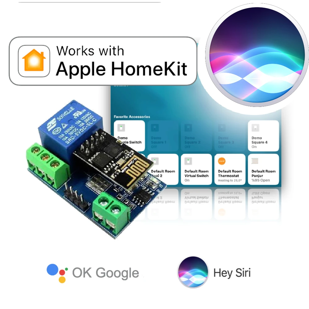 Термостатный выключатель HomeKit Wi Fi реле сухого контакта Siri умный дом Google Assistant