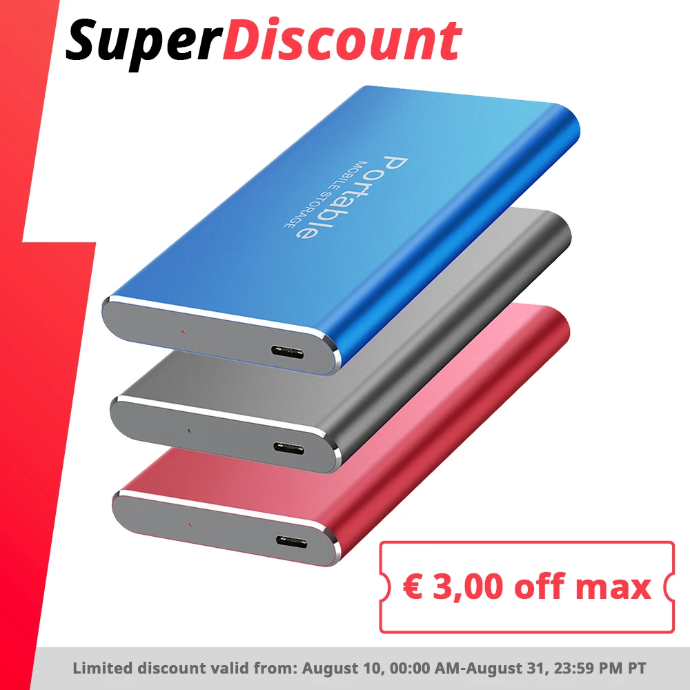 Внешний жесткий диск 4 ТБ 8 2 5 дюйма портативный мобильный Type C USB 3 1 HD HDD внешний для