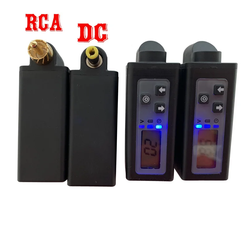 1pc RCA 1 шт. беспроводной источник питания для татуировок мини Регулируемый блок питания RCA или DC Коннектор для тату-ручки - Цвет: 1pc RCA
