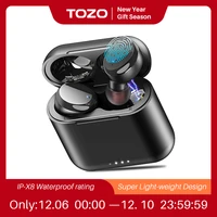 tozo t6 wireless bluetooth headset tws earbuds powerful customized sound with comfortable wearing 30h music playtime