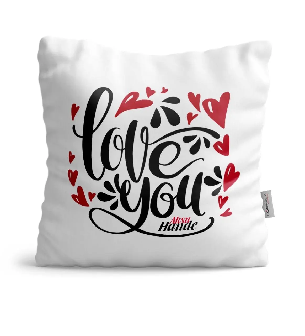 

Персонализированная сатиновая Подушка Love You-4
