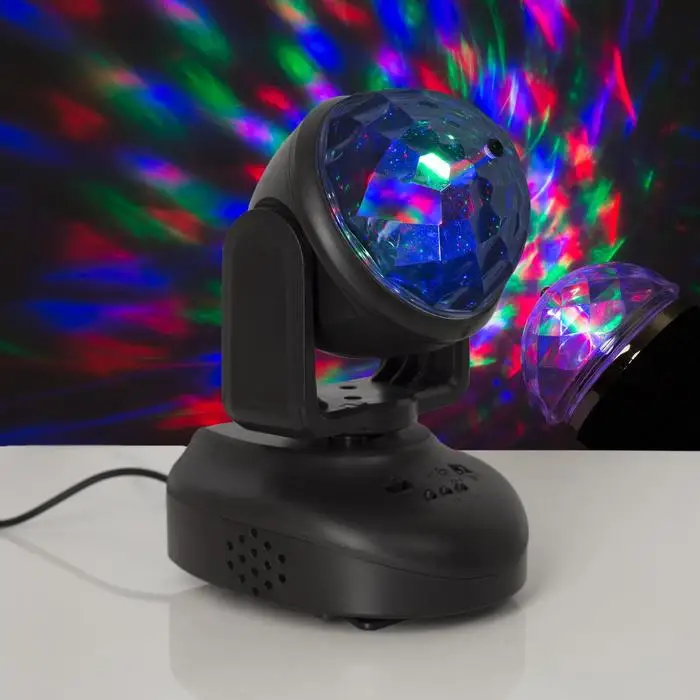 Световой прибор Вращающийся шар 8.5 см динамик свечение RGB 12 В |