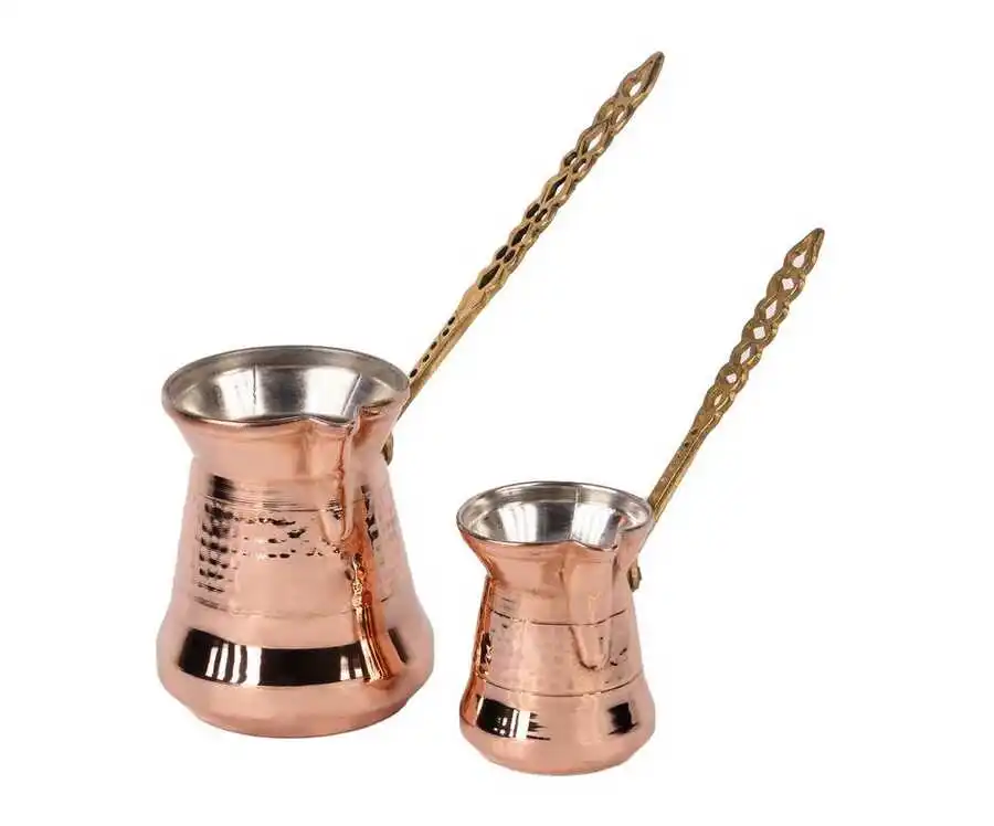

WONDERFULL AMAZİNG 100%Copper Sultan Coffe coffee pot extra large size Vintage brass handle non-stick original man FREE SHİPPİNG