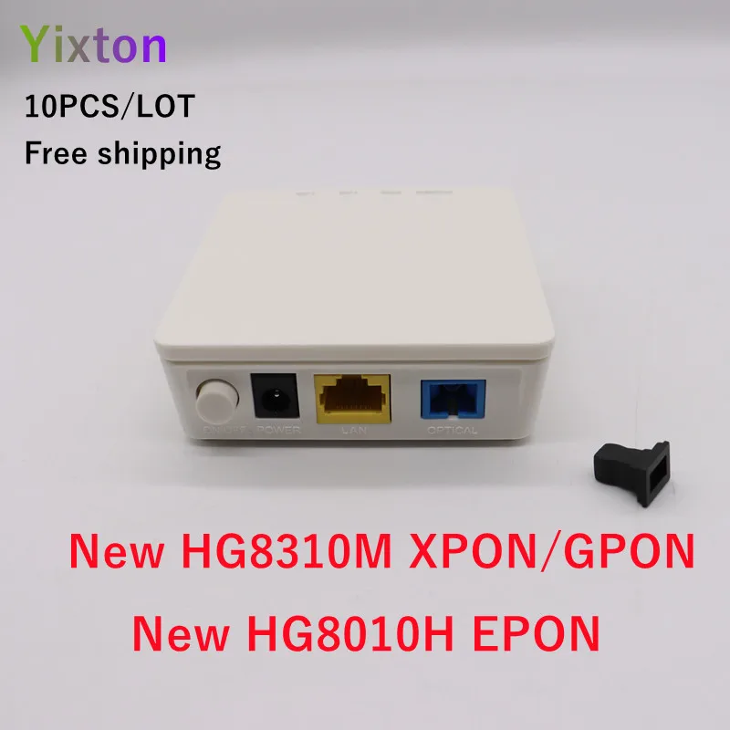 Yixton 10pcs/lot New Gpon ONU HG8310M 1GE SM FTTH Fiber Optic HG8010H ont 1GE EPON ONU English version Free shipping