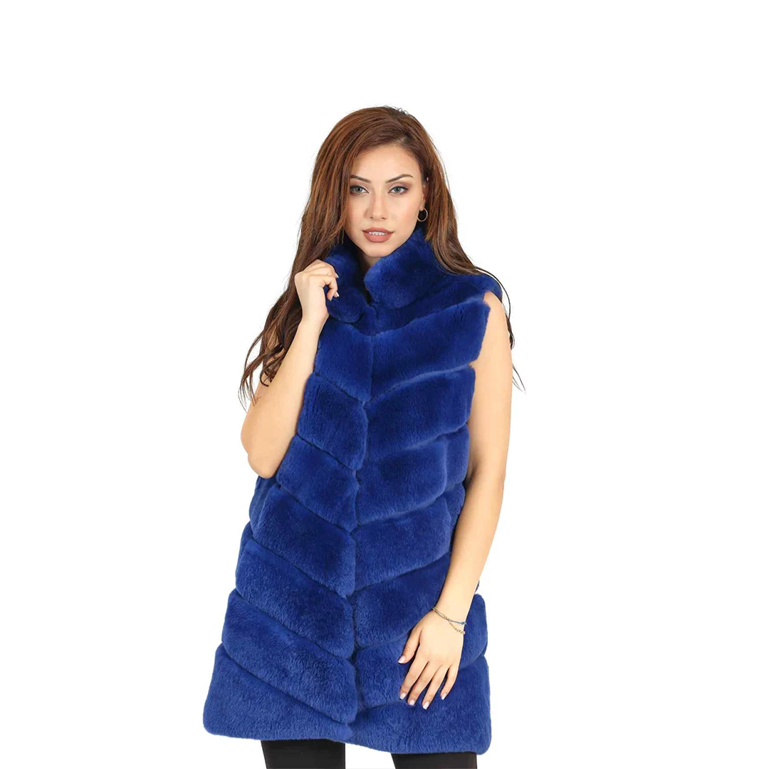 

MODAQUEEN Women Orylag Fur Vest 305 - Geniue Rex Rabbit Fur - Limited Edition - Fur Vest