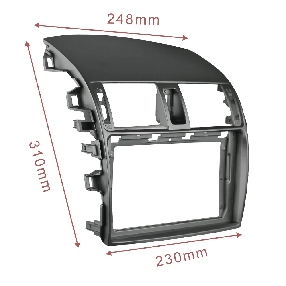 9 дюймов 2 Din Автомобильный видео панель с воздуховыпускное отверстие для
