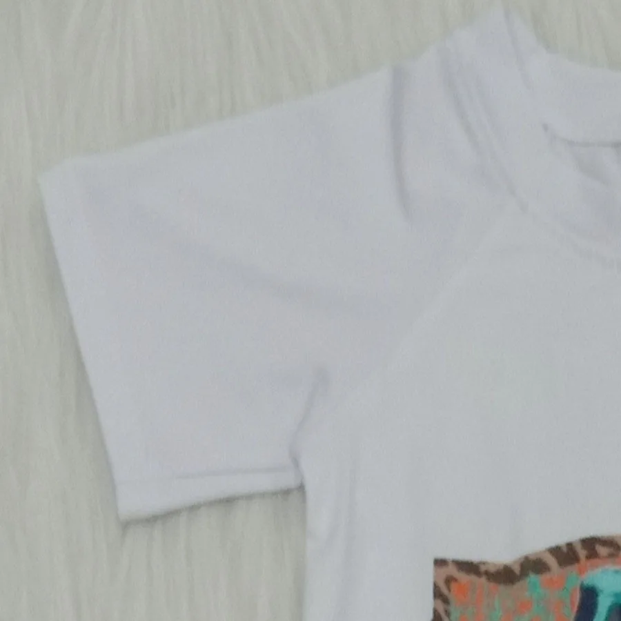 Детская эксклюзивная одежда с блестками Модный комплект коротким рукавом для