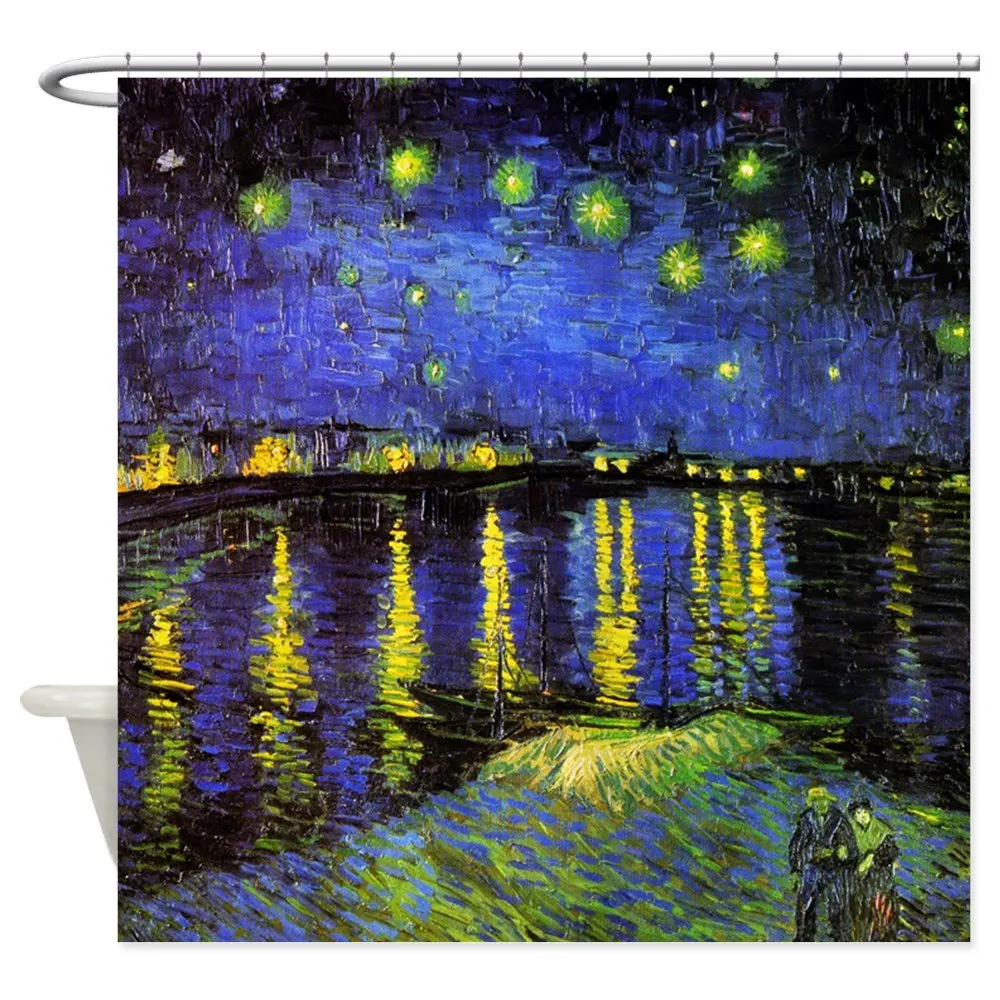 

Van Gogh Starry Night Over The Rhone Shower Curtai Decorative